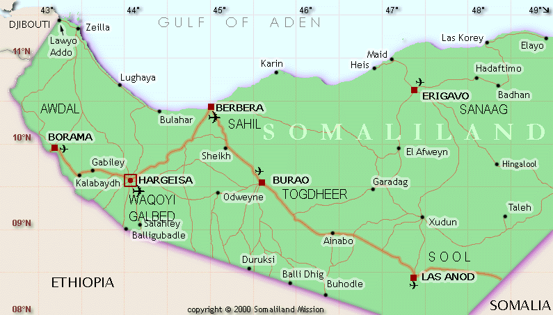 Map of Somaliland